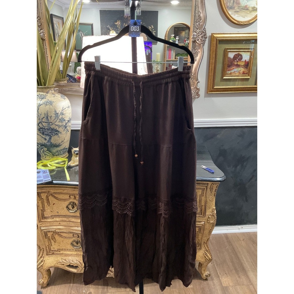 003- Young Thread Wide Leg Ruffle Pants NWT